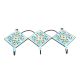 Turquoise And Yellow Wheel Flower Ceramic Tiles Hooks